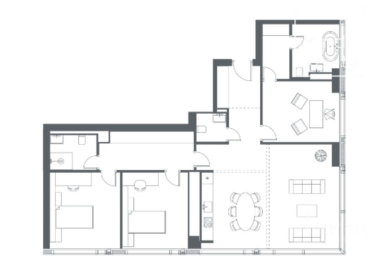Продажа 4-комнатной элитной квартиры в ЖК Capital Towers. площадь 128.20м2. цена: 146 361 132 руб