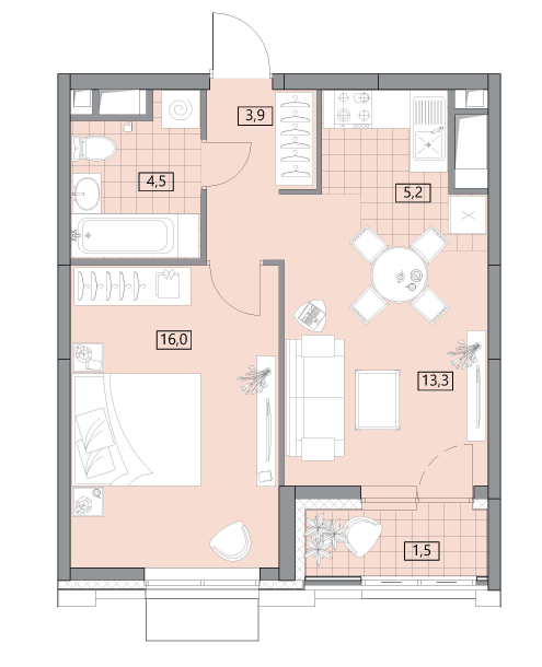 Продажа 1-комнатной элитной квартиры в ЖК Вестердам. площадь 45.20м2. цена: 18 490 000 руб