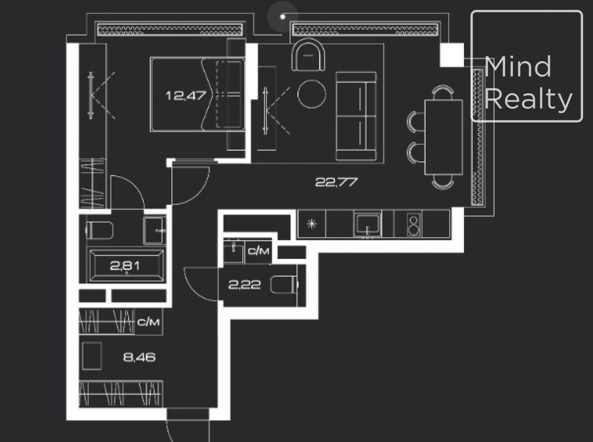 Продажа 2-комнатной элитной квартиры в ЖК Lunar. площадь 48.30м2. цена: 34 390 000 руб