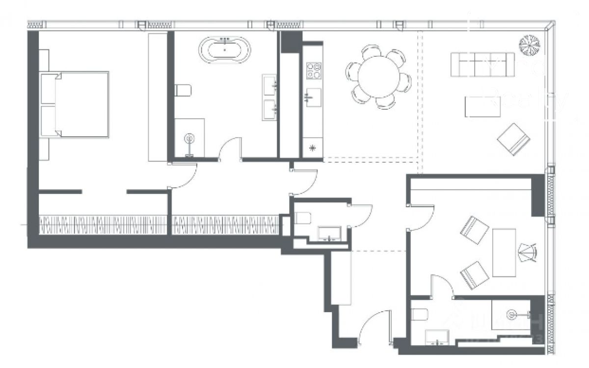 Продажа 3-комнатной элитной квартиры в ЖК Capital Towers. площадь 116.20м2. цена: 132 661 182 руб