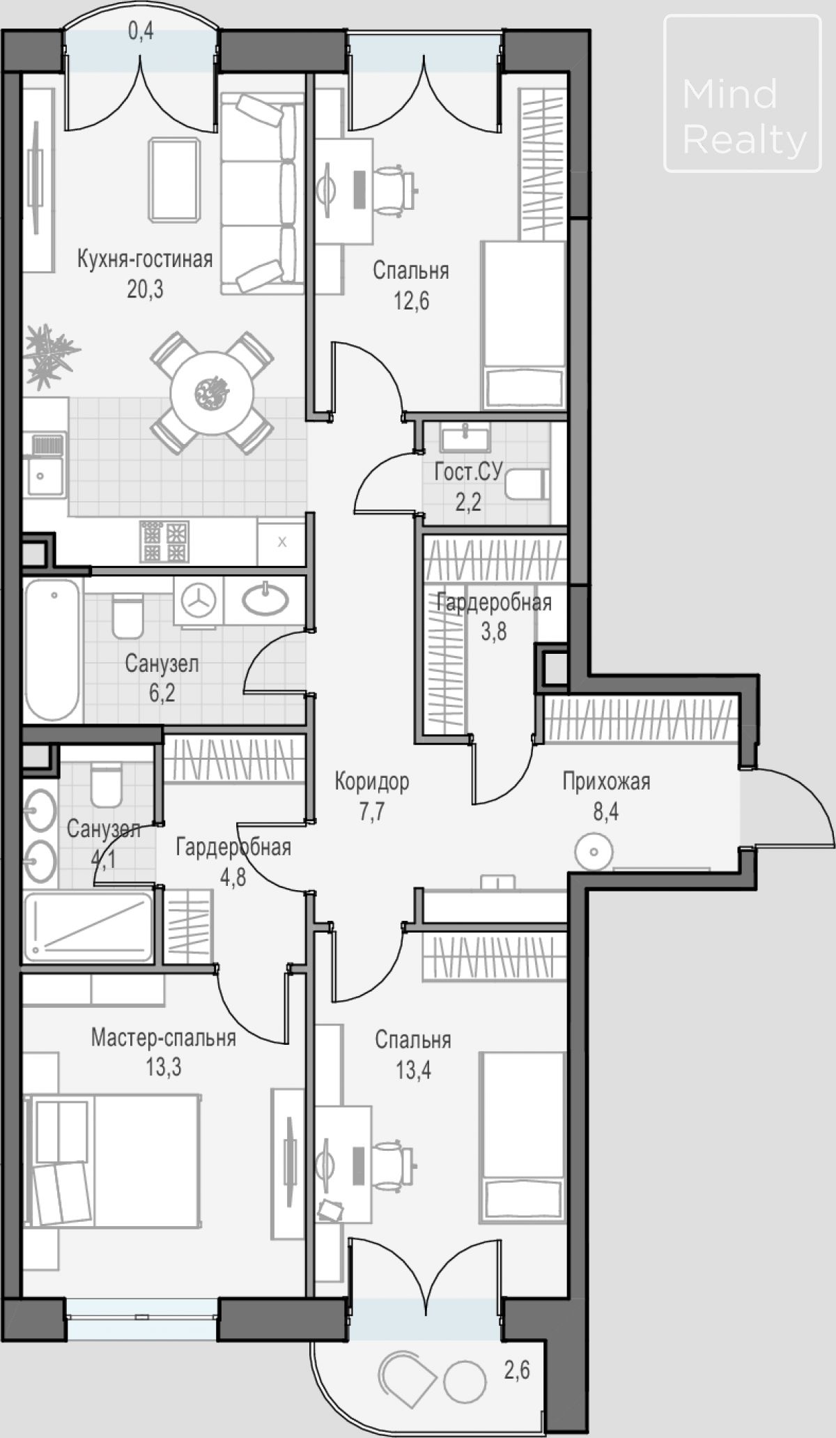 Продажа 4-комнатной элитной квартиры в ЖК Достижение. площадь 98.65м2. цена: 44 590 000 руб